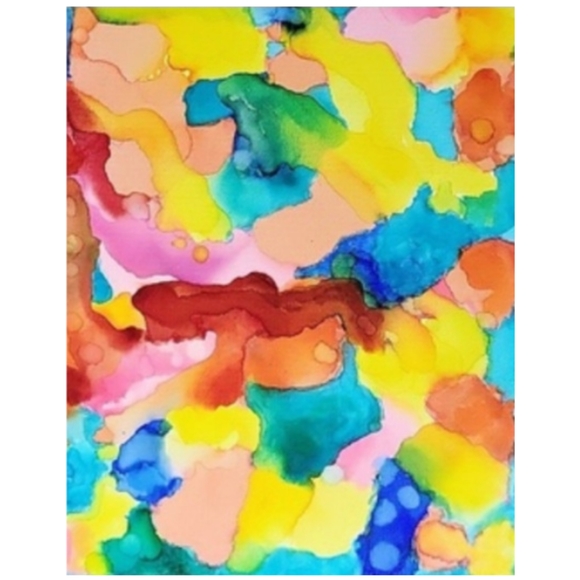 Hand Crafted Abstract Design 11x14 Inches Canvas Painting - Picture 2 of 4